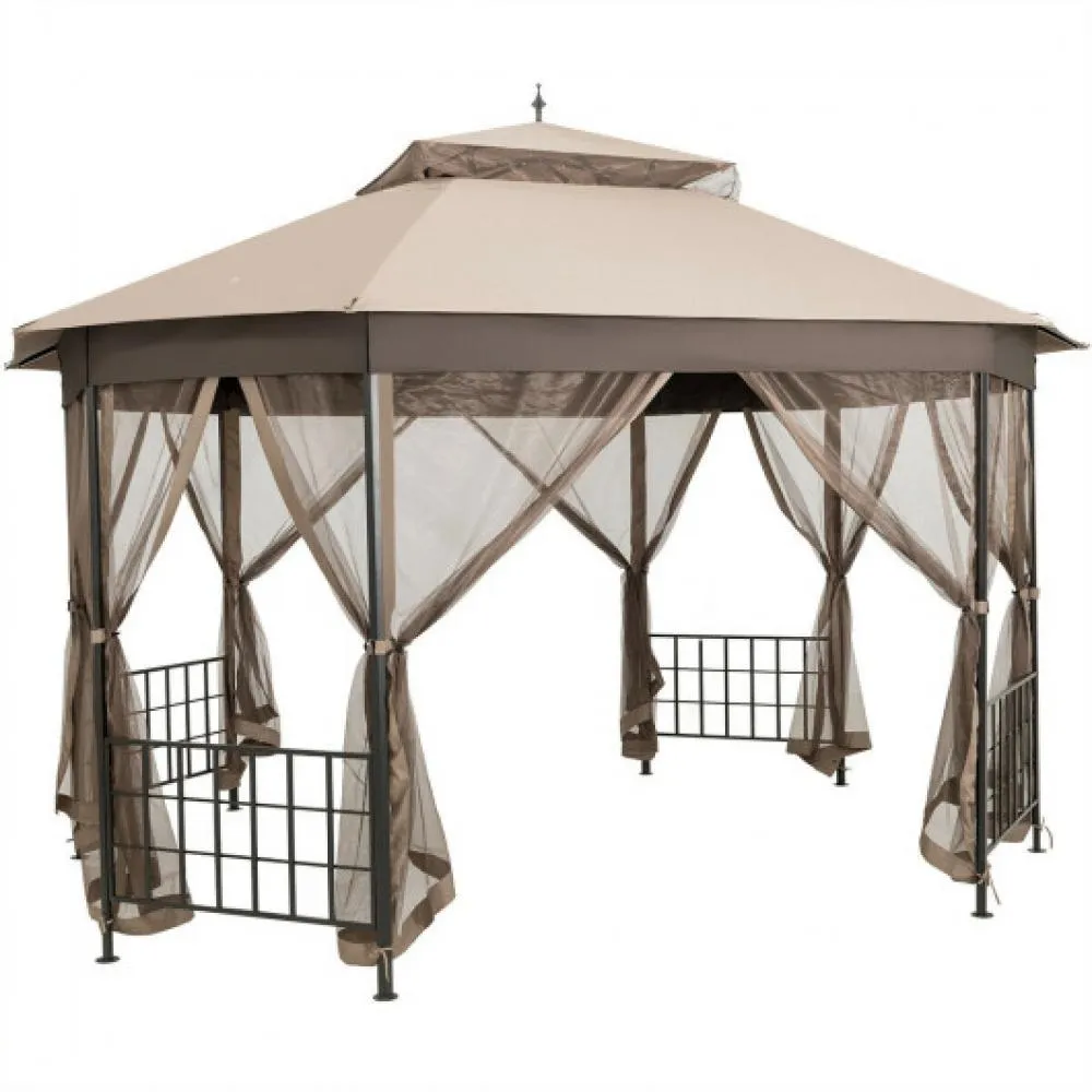 10â€x 12â€ Octagonal Patio Gazebo-Beige