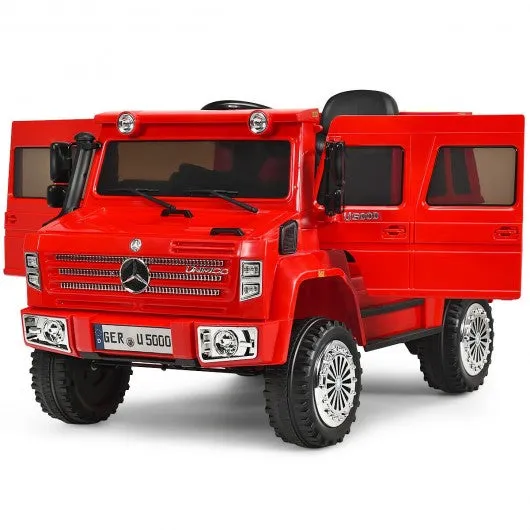 12V Off Road Mercedes-Benz Unimog Ride On Car-Red
