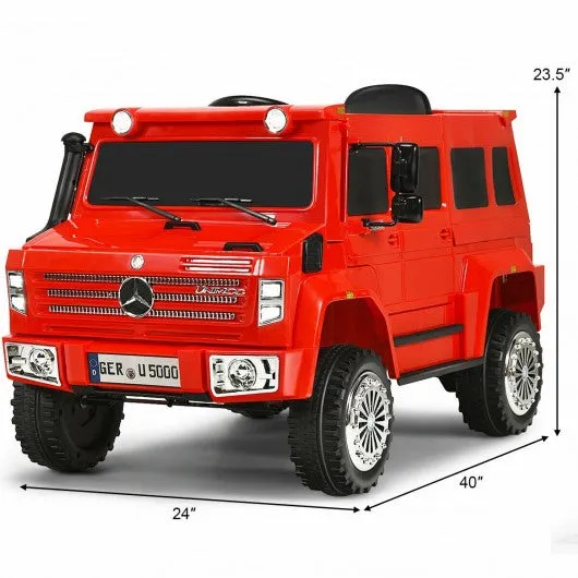 12V Off Road Mercedes-Benz Unimog Ride On Car-Red