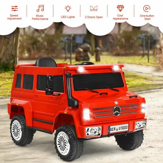 12V Off Road Mercedes-Benz Unimog Ride On Car-Red