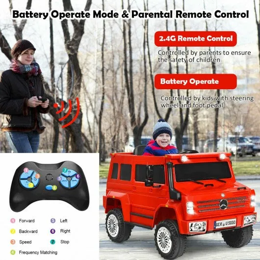 12V Off Road Mercedes-Benz Unimog Ride On Car-Red