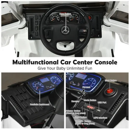 12V Off Road Mercedes-Benz Unimog Ride On Car-White