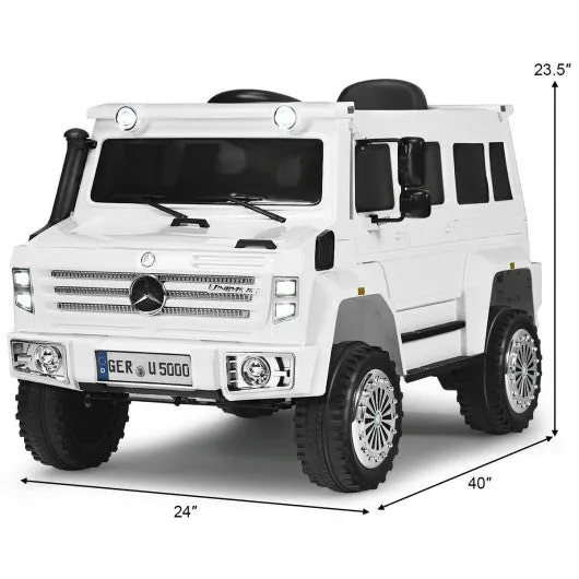12V Off Road Mercedes-Benz Unimog Ride On Car-White