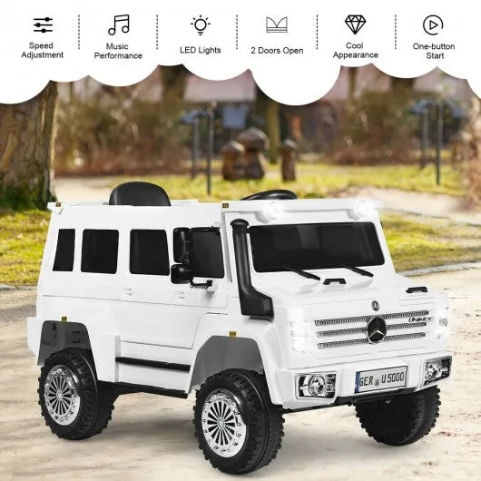12V Off Road Mercedes-Benz Unimog Ride On Car-White