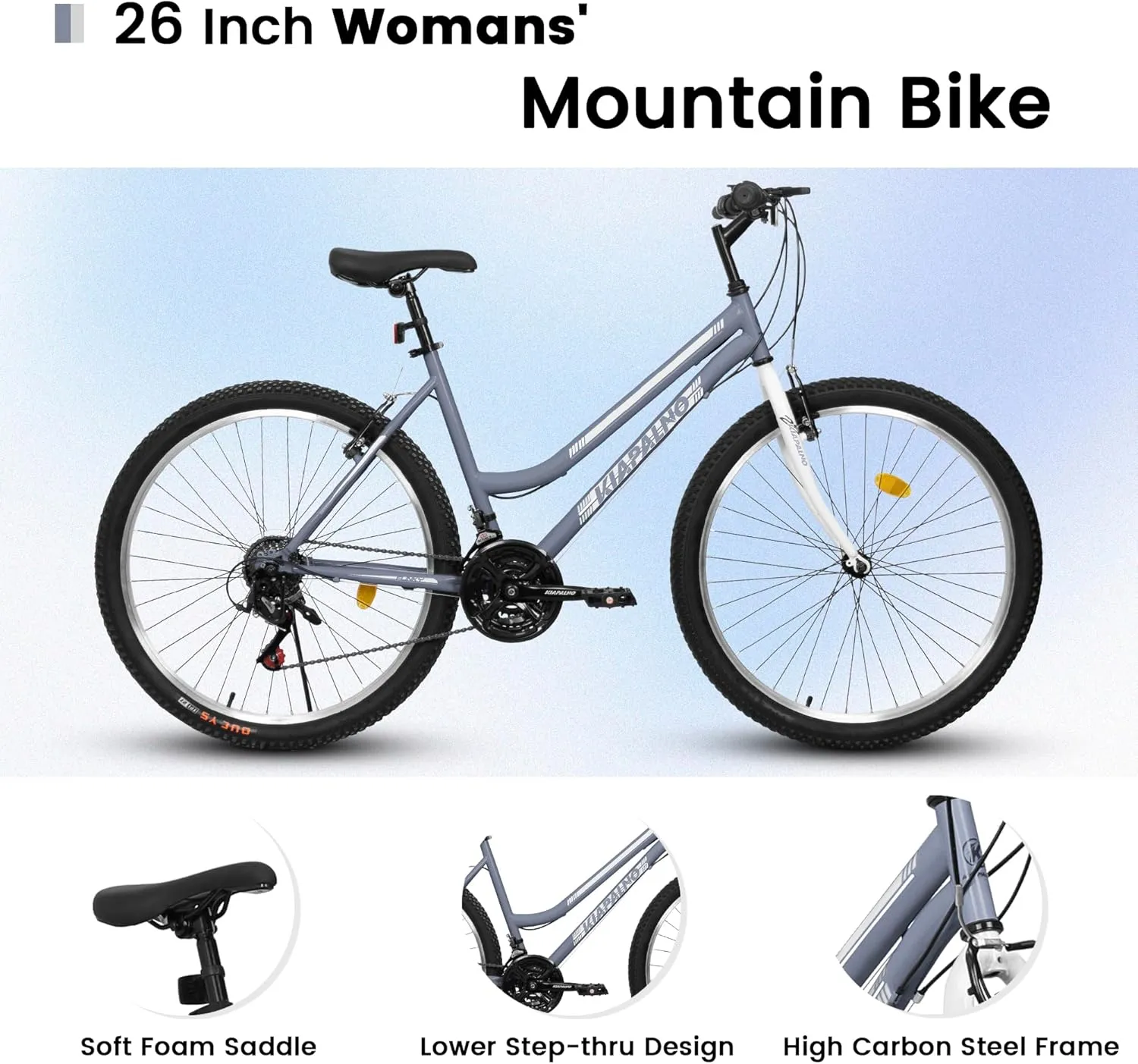 24/26/27.5 Inch, Dual Full Suspension Mountain Bike, 21 Speed Summer Travel, Mens Womens Outdoor Cycling Commuting City Bike to School Work, Birthday Gifts Bicycles
