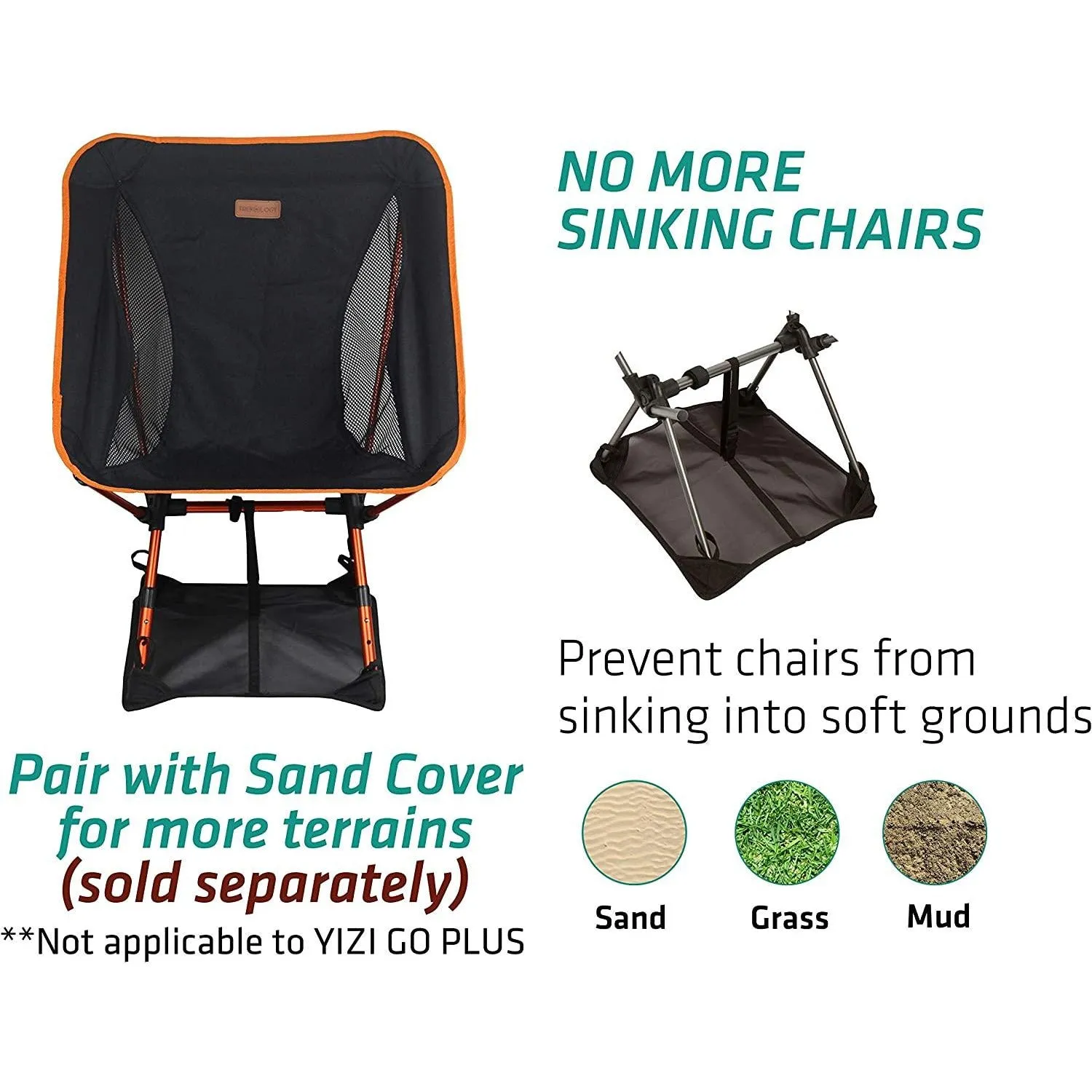 2pc Camping Chair, Outdoor Chair, Beach Chair Folding Chair Stool TREKOLOGY YIZI GO Portable Camping Chair Lightweight Camping Chairs for Adult Camp Chair Hiking Chair Picnic Chair Compact Collapsible