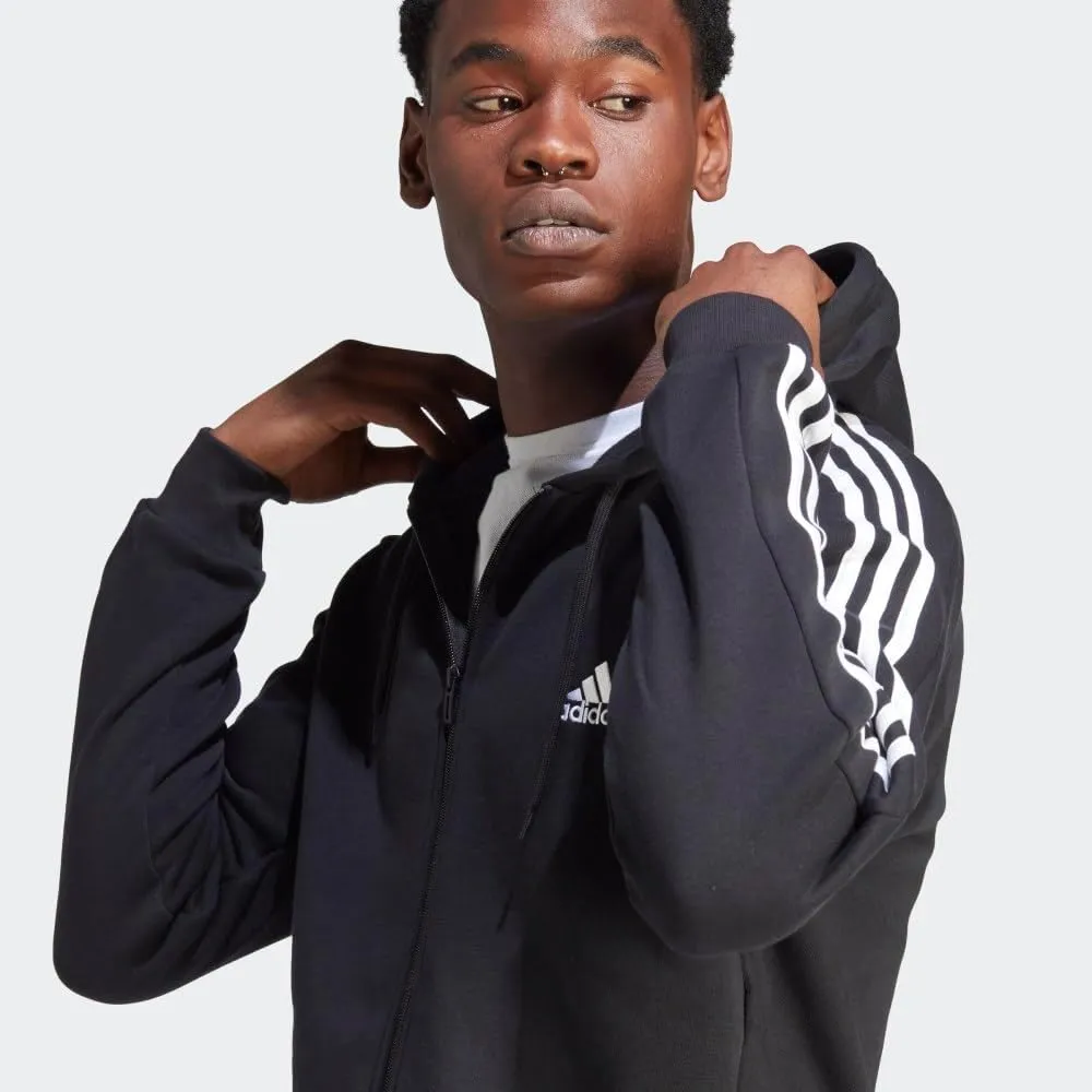 adidas Men's Essentials Fleece 3-Stripes Full-Zip