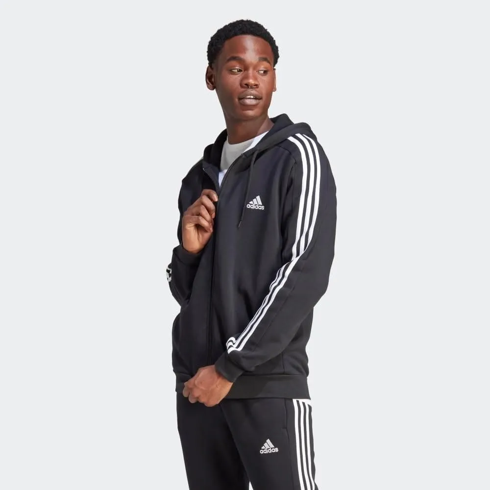 adidas Men's Essentials Fleece 3-Stripes Full-Zip