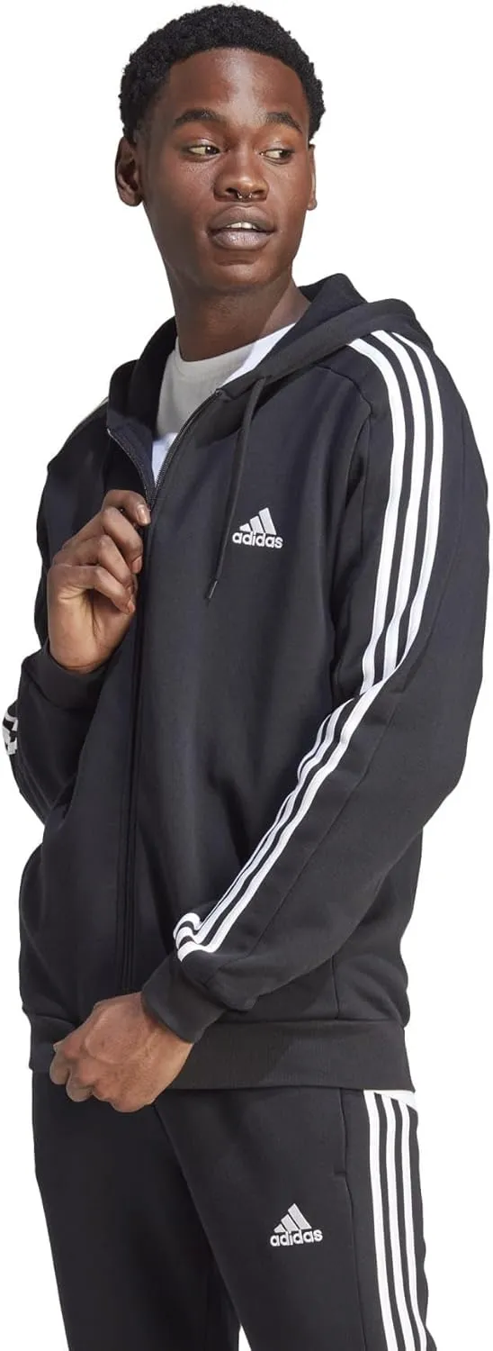 adidas Men's Essentials Fleece 3-Stripes Full-Zip