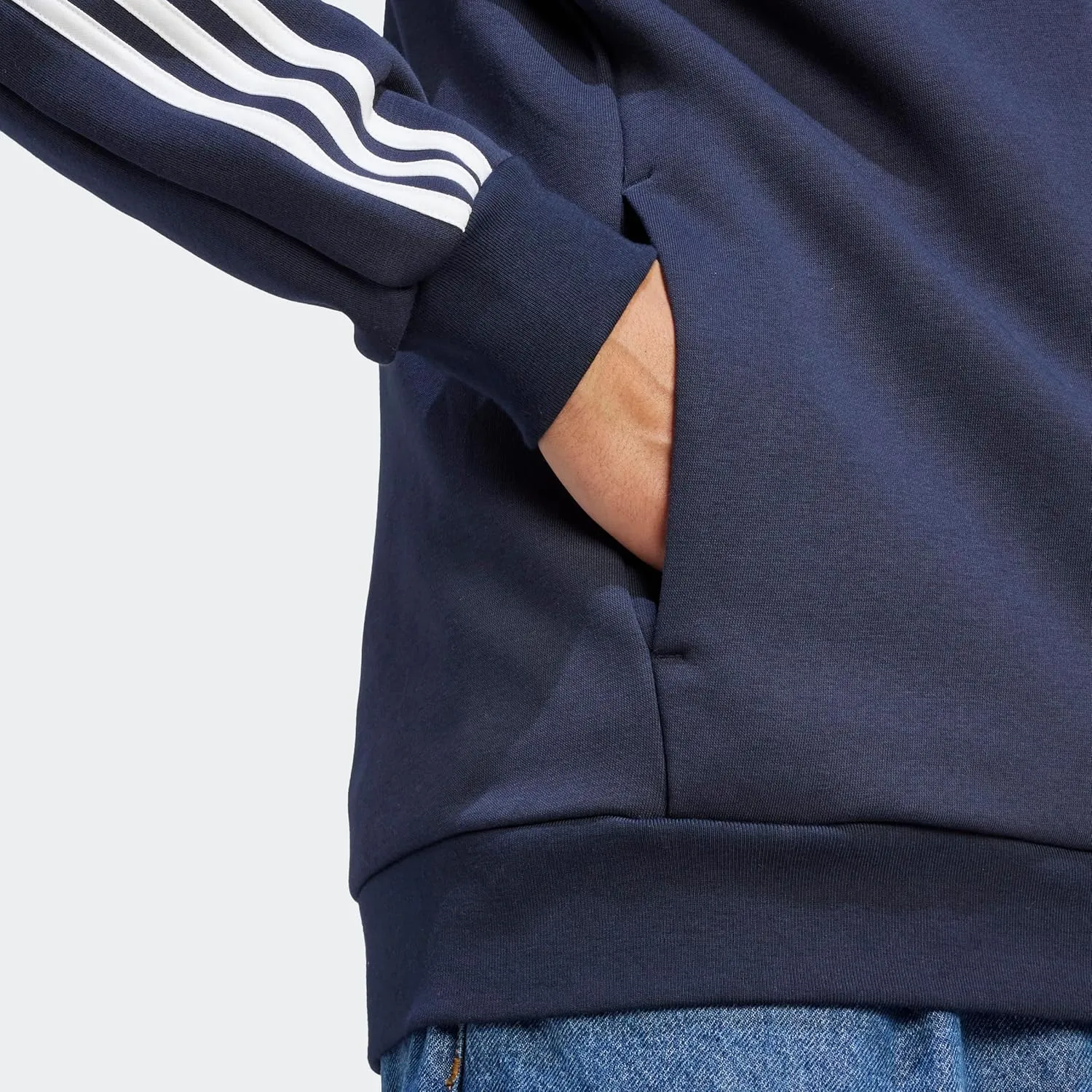 adidas Men's Essentials Fleece 3-Stripes Full-Zip