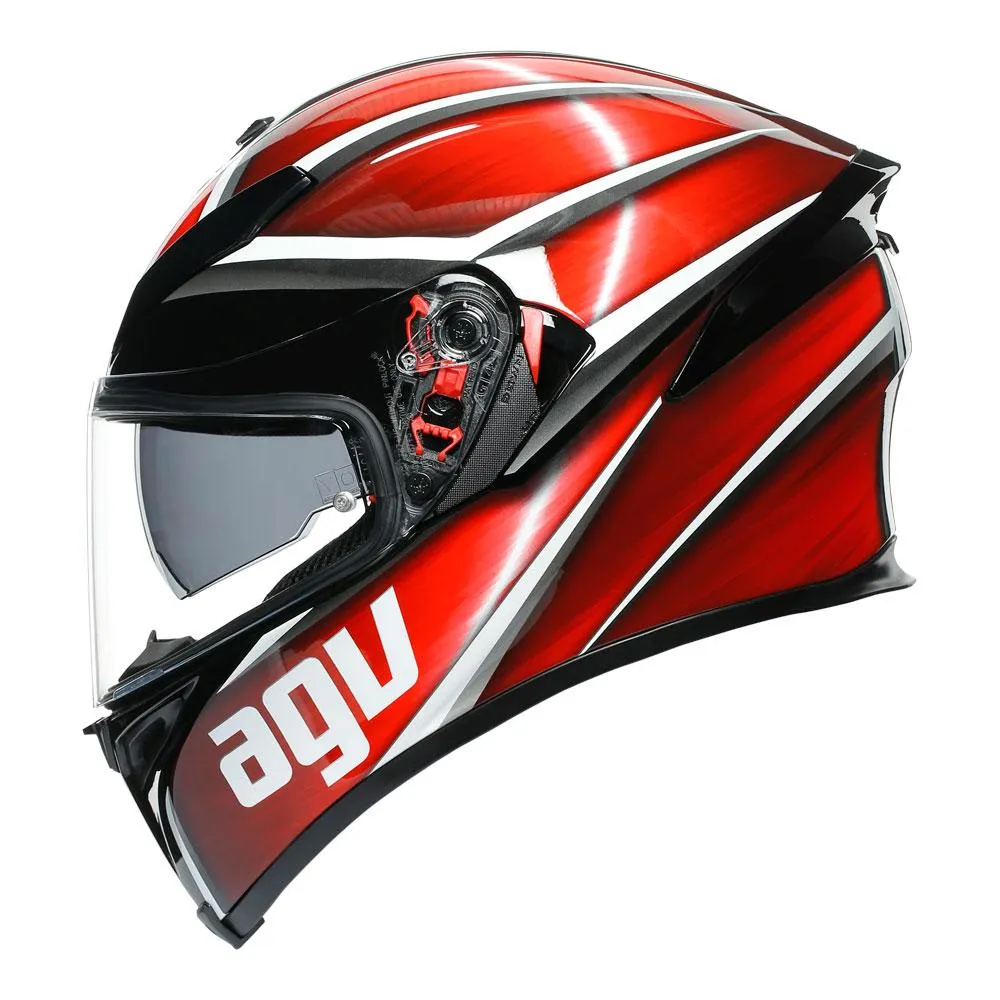 AGV K5 S TEMPEST BLACK/RED HELMET