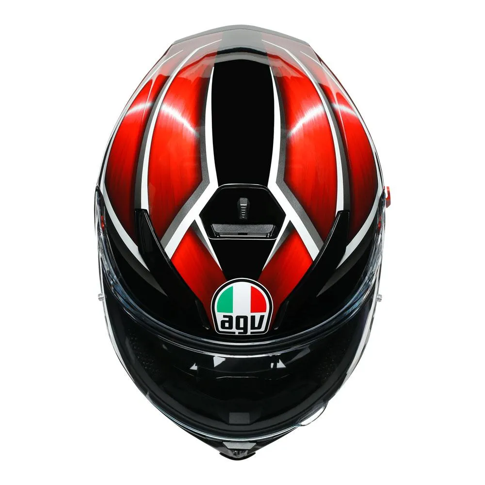 AGV K5 S TEMPEST BLACK/RED HELMET