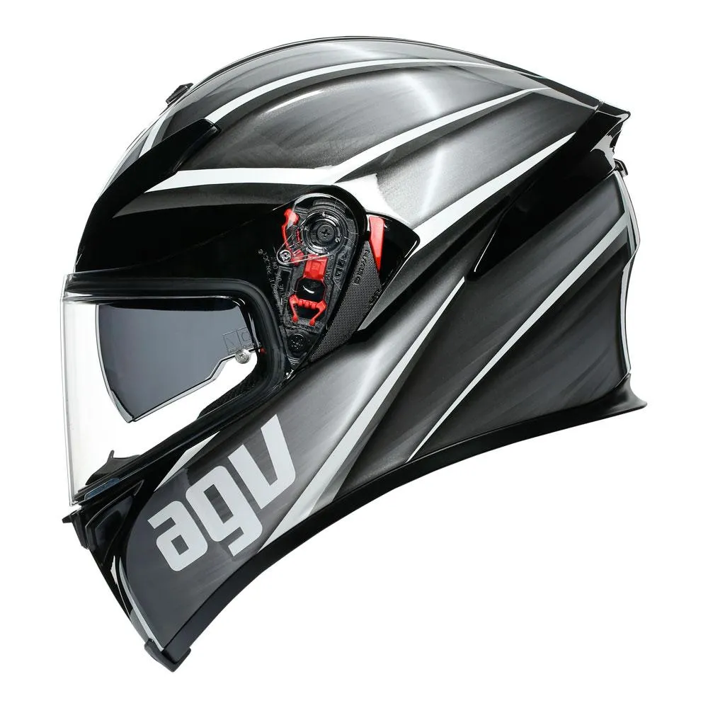 AGV K5 S TEMPEST BLACK/SILVER HELMET