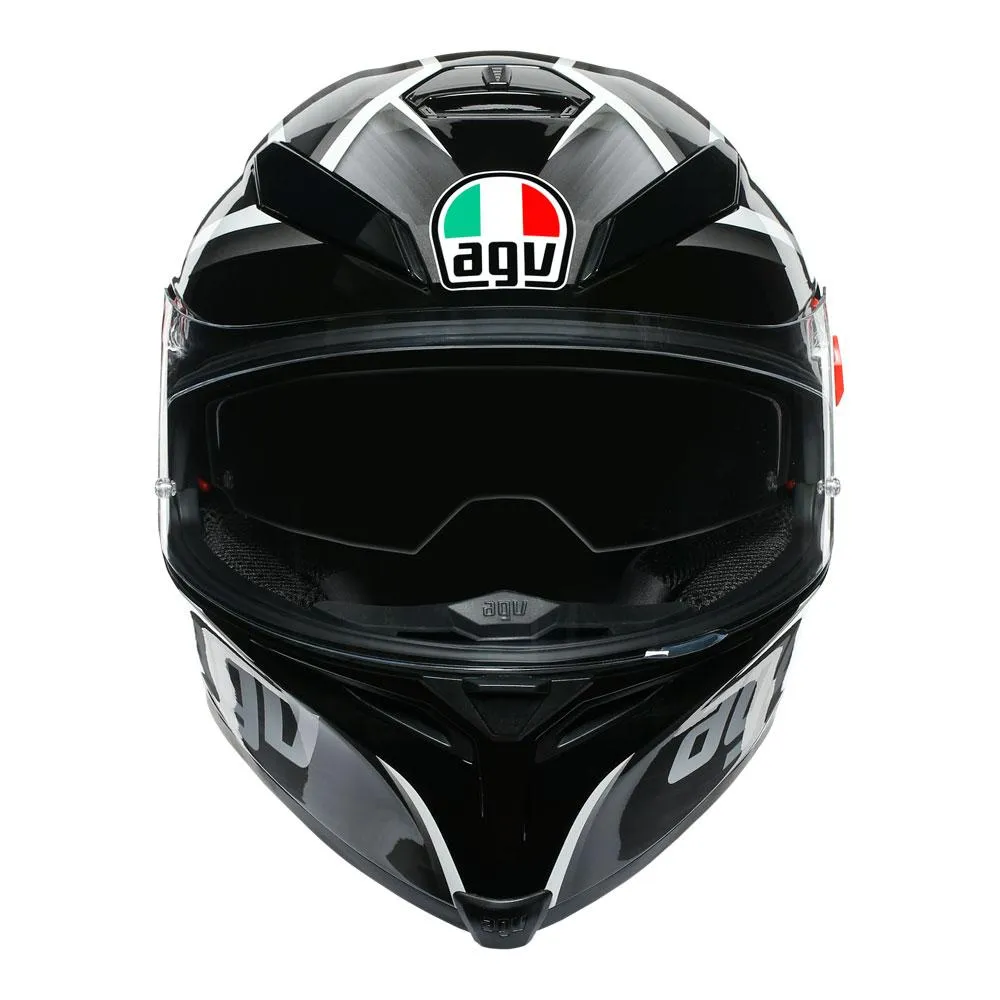 AGV K5 S TEMPEST BLACK/SILVER HELMET