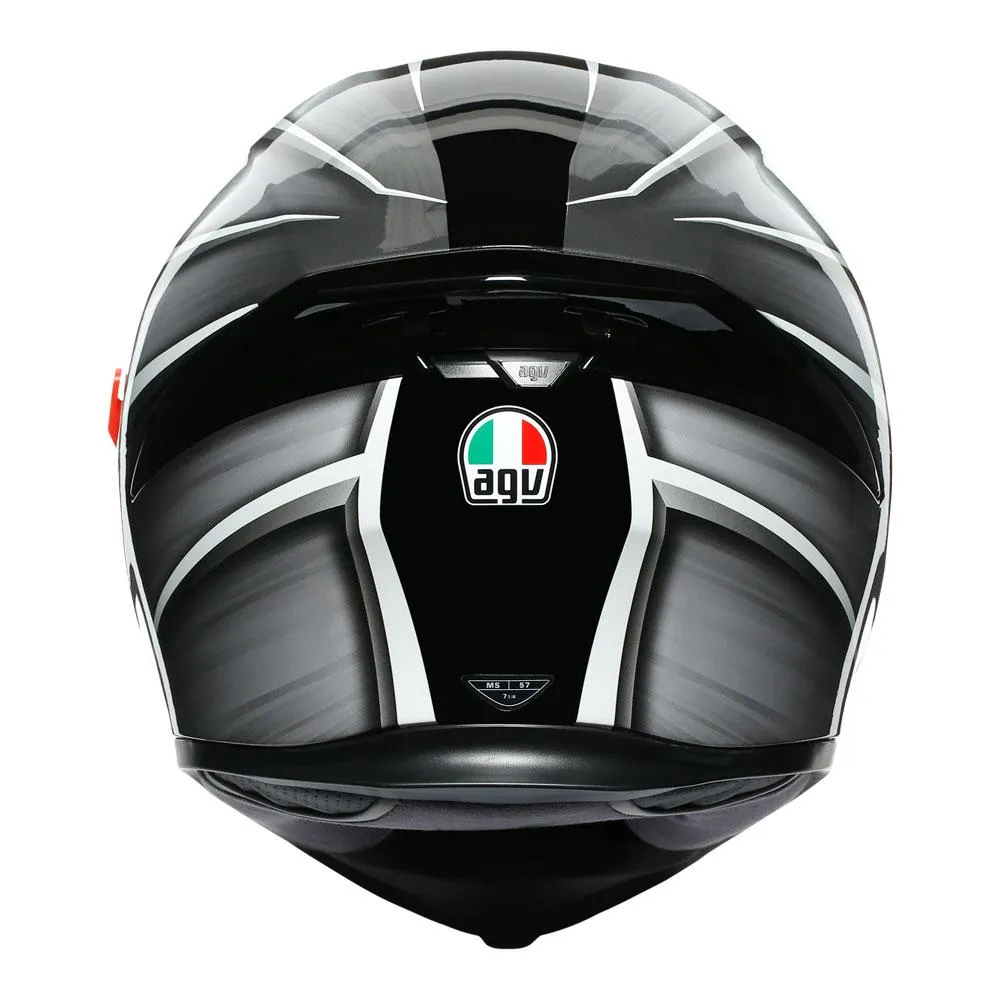 AGV K5 S TEMPEST BLACK/SILVER HELMET