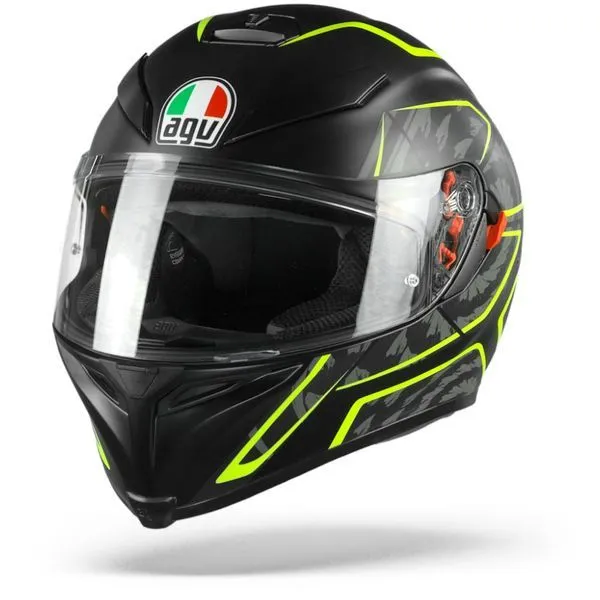AGV K5 S TORNADO MATTE BLACK/YELLOW FLURO HELMET