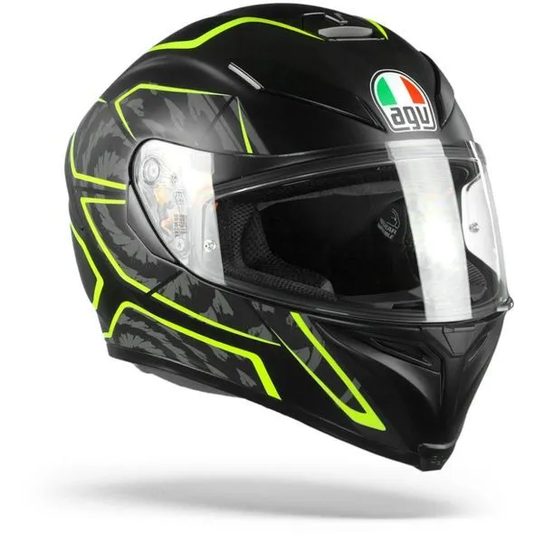 AGV K5 S TORNADO MATTE BLACK/YELLOW FLURO HELMET