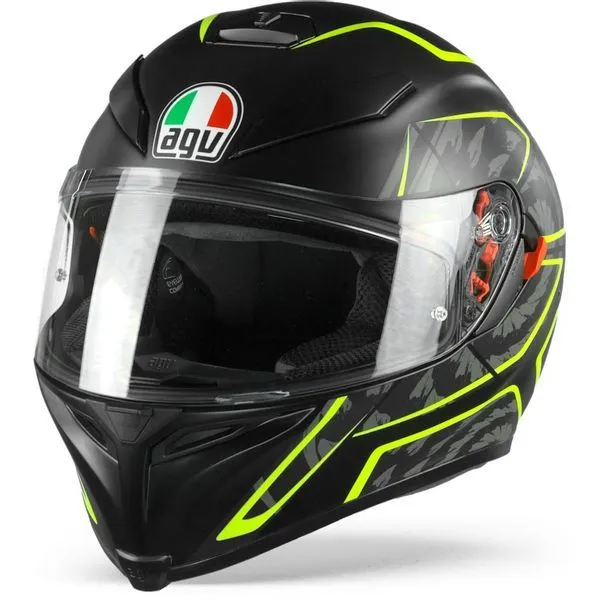 AGV K5 S TORNADO MATTE BLACK/YELLOW FLURO HELMET