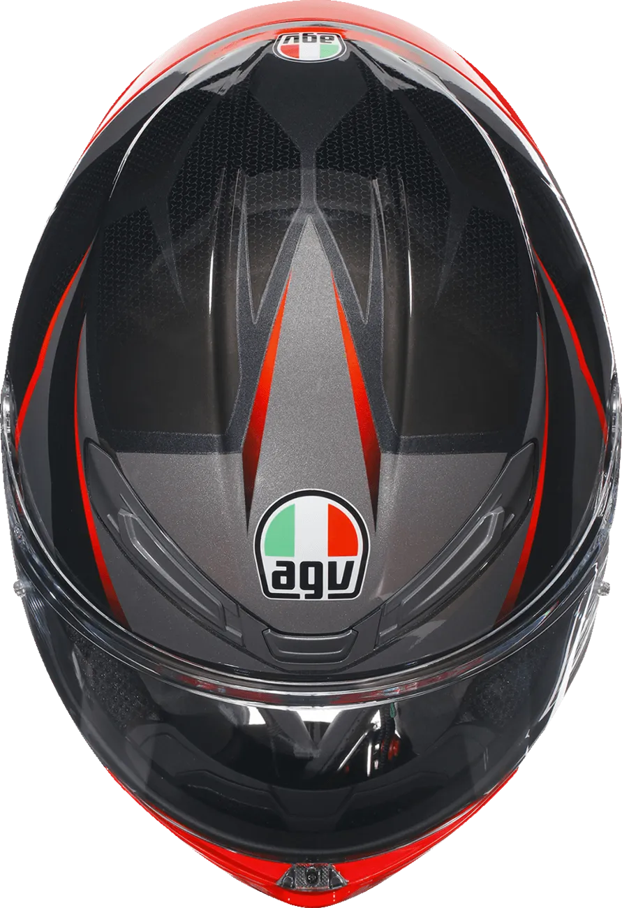 AGV K6 S Helmet - Slashcut Black/Grey/Red