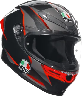 AGV K6 S Helmet - Slashcut Black/Grey/Red