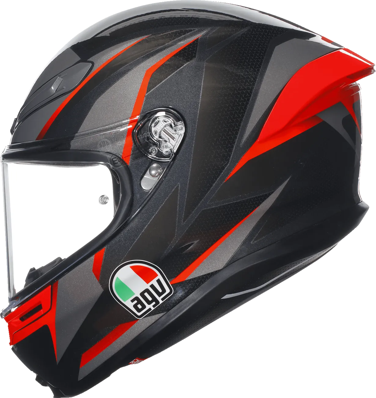 AGV K6 S Helmet - Slashcut Black/Grey/Red