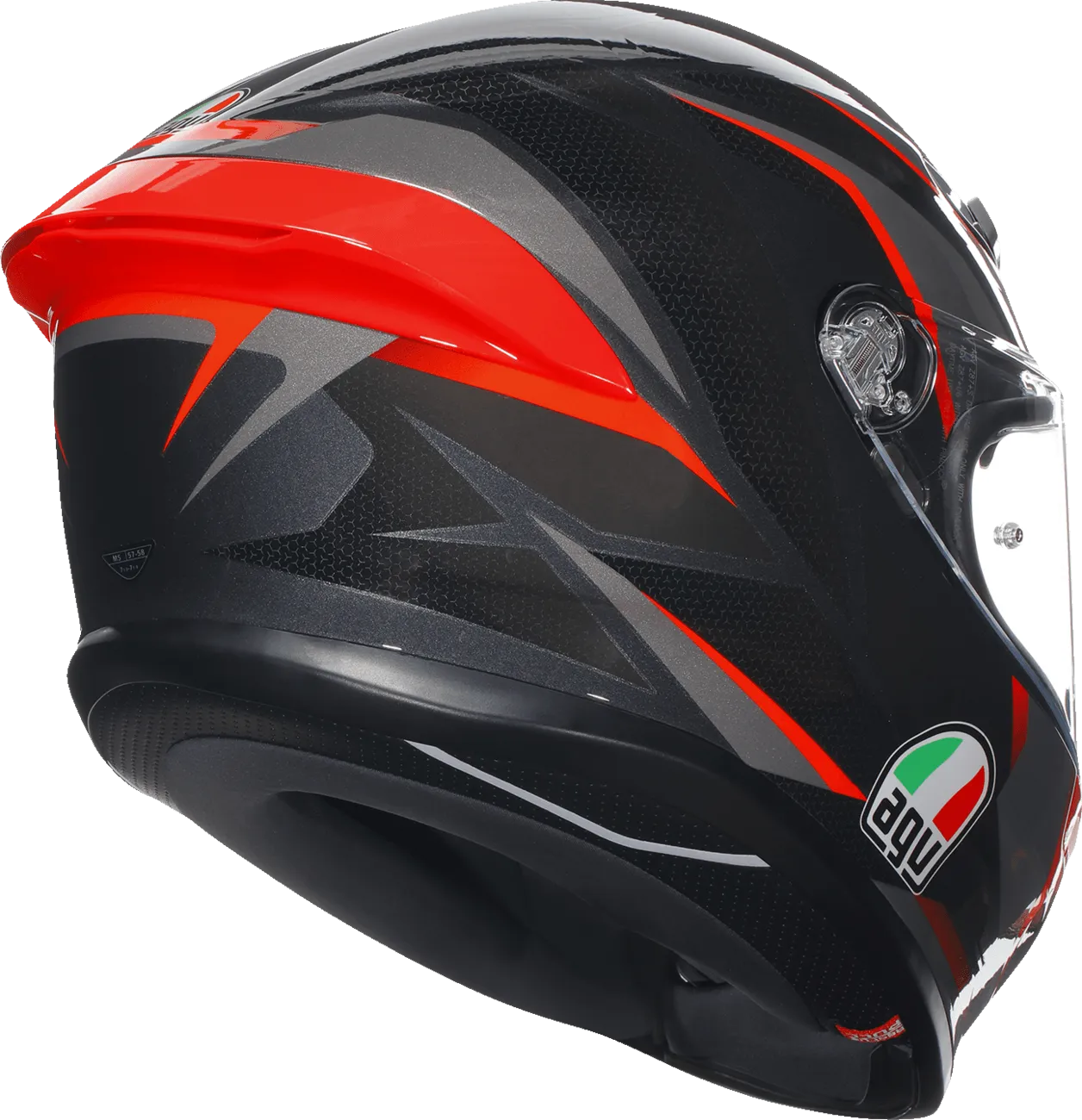 AGV K6 S Helmet - Slashcut Black/Grey/Red
