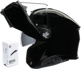 AGV Tourmodular Bluetooth Helmet Gloss Black Cardo Insyde