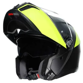 AGV Tourmodular Helmet Frequency Graphic Black/Yellow Fluo/Gray