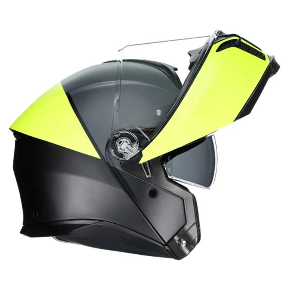 AGV Tourmodular Helmet Frequency Graphic Black/Yellow Fluo/Gray