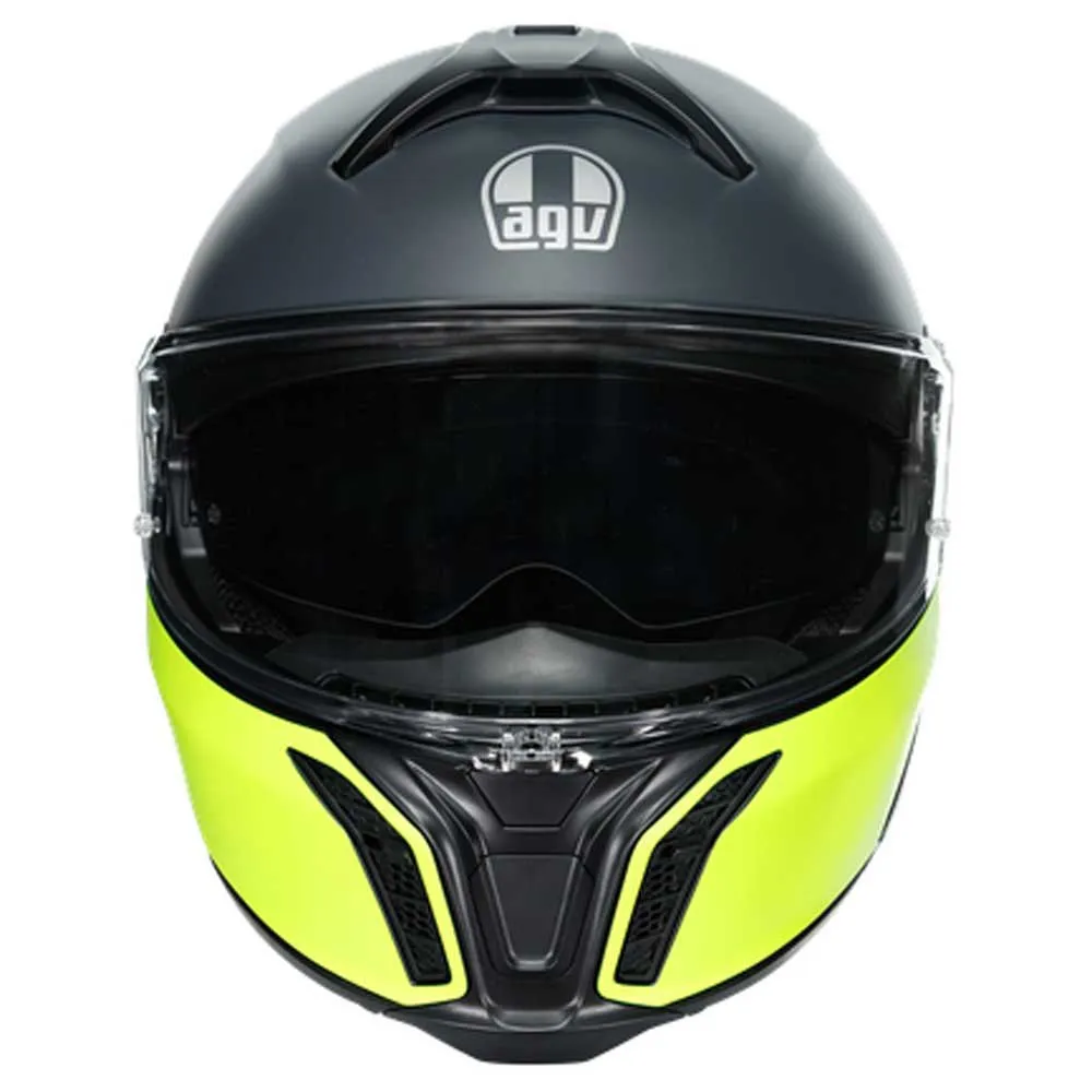 AGV Tourmodular Helmet Frequency Graphic Black/Yellow Fluo/Gray