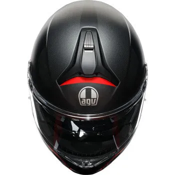 AGV Tourmodular Helmet Frequency Graphic Gunmetal/Red