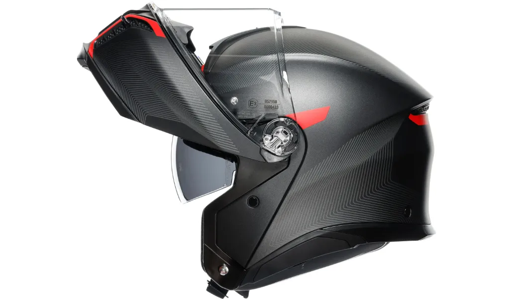 AGV Tourmodular Helmet Frequency Graphic Gunmetal/Red