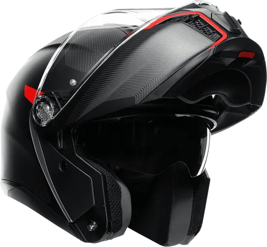 AGV Tourmodular Helmet Frequency Graphic Gunmetal/Red