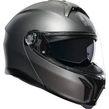 AGV Tourmodular Modular Helmet Luna Matte Gray Cardo Insyde Installed