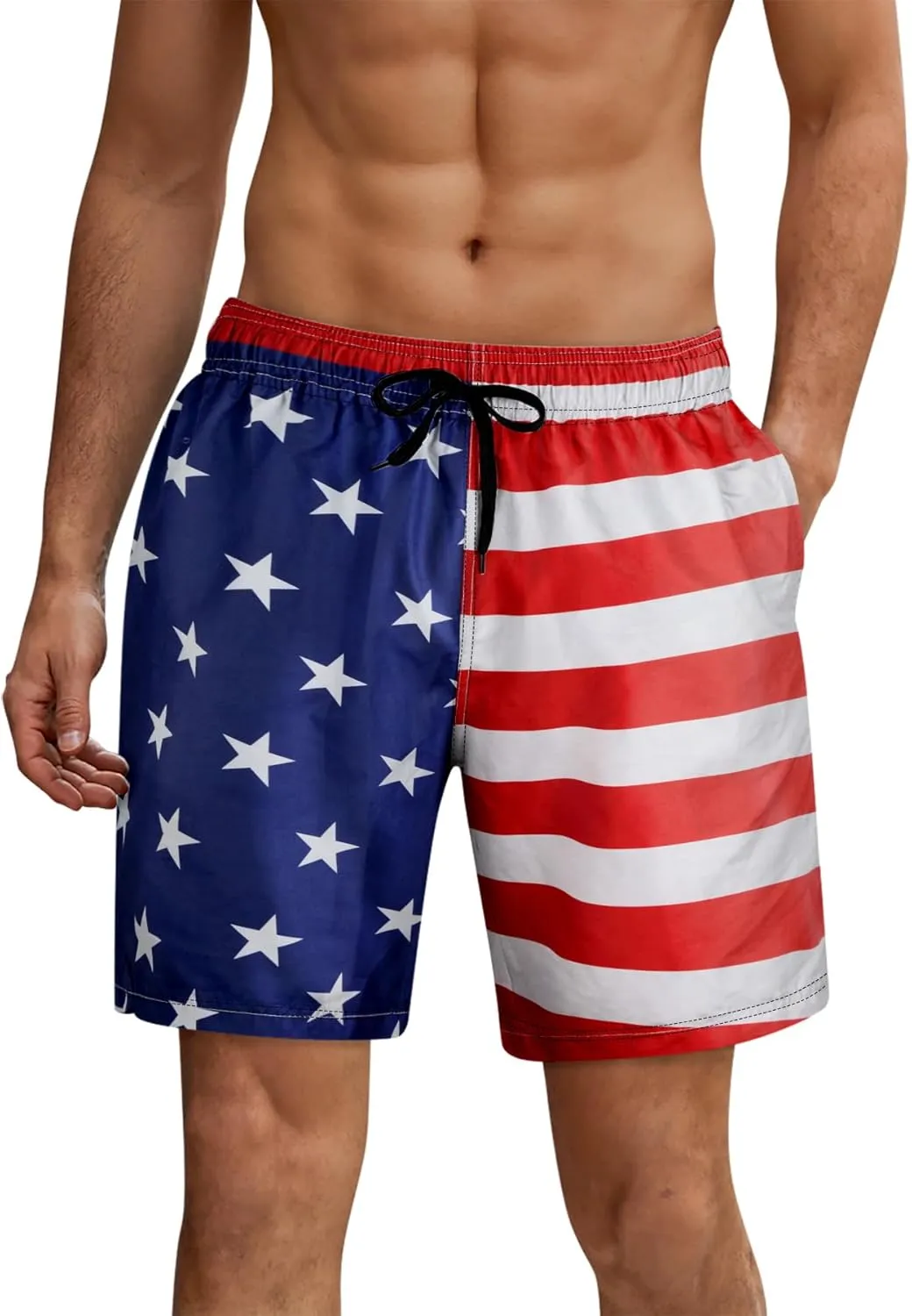 ALISISTER Mens Swim Trunks with Compression Liner Bathing Suit Summer Swimming Shorts