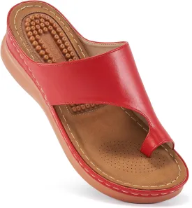 Aomigoct Sandals for Women Wedge Shoes: Comfortable Orthopedic Sandals Womens Dressy Summer Flip Flops Casual Walking Wedges