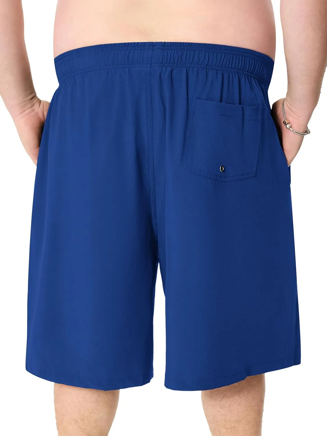 Arcweg Men's Big and Tall Swim Trunks Plus Size Swimsuit for Men with Compression Liner & Zipper Pocket