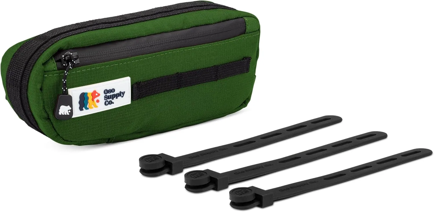 Bike Frame Bag  Waterproof Zippers and Water-Resistant Fabric, Dual Storage Compartments, Adjustable Straps  Fits All Frame Sizes, Perfect for Cycling, Commuting, and Adventure Rides (Green)