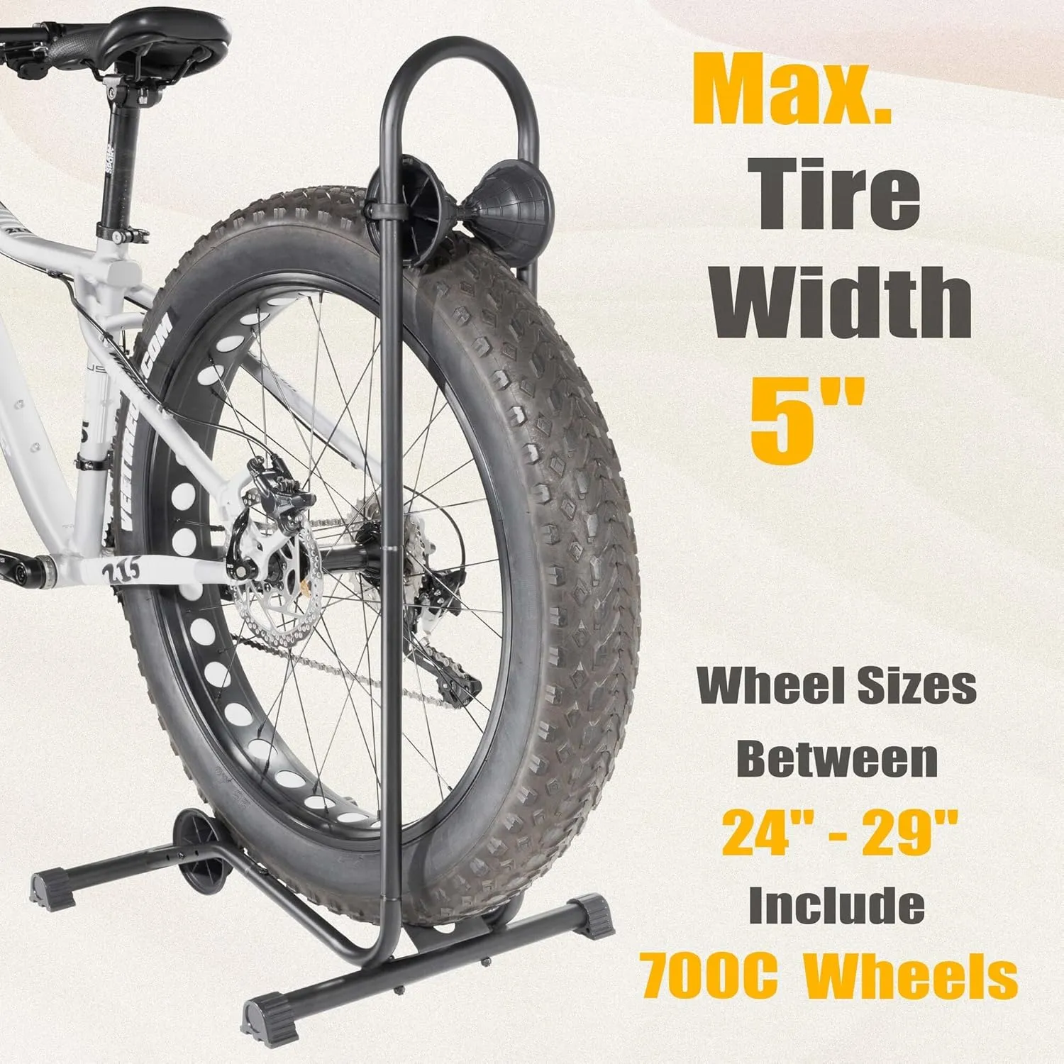 BikeHand Bike Floor Stand Parking Rack Stand - for 24"-29" Mountain MTB & Road Bikes Bicycles Indoor Outdoor Garage Storage - Fat Bike New Version for 3 Bikes