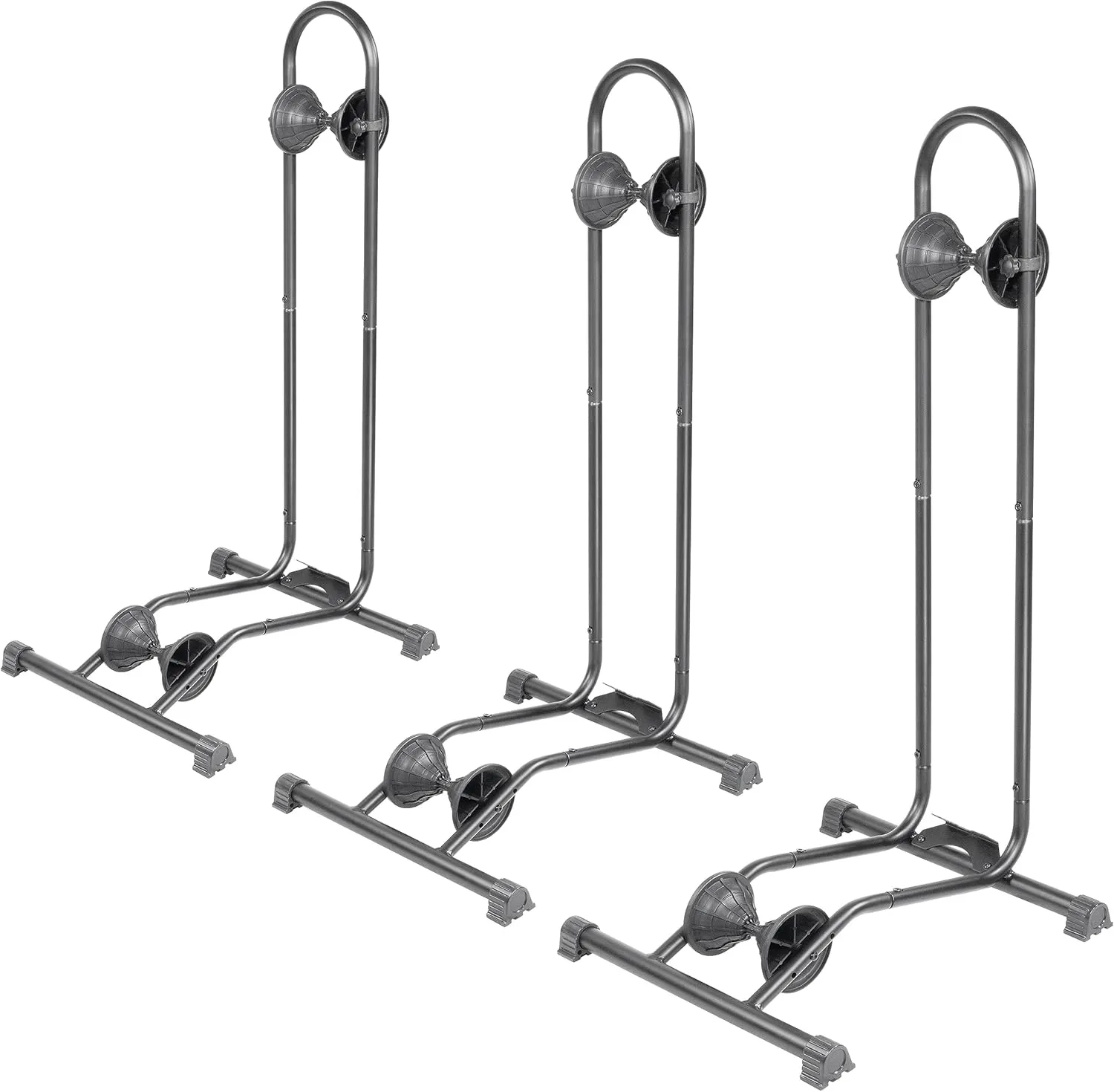 BikeHand Bike Floor Stand Parking Rack Stand - for 24"-29" Mountain MTB & Road Bikes Bicycles Indoor Outdoor Garage Storage - Fat Bike New Version for 3 Bikes
