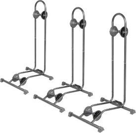 BikeHand Bike Floor Stand Parking Rack Stand - for 24"-29" Mountain MTB & Road Bikes Bicycles Indoor Outdoor Garage Storage - Fat Bike New Version for 3 Bikes