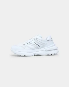 Calvin Klein Runner Lace Up Sneaker Snap Triple White