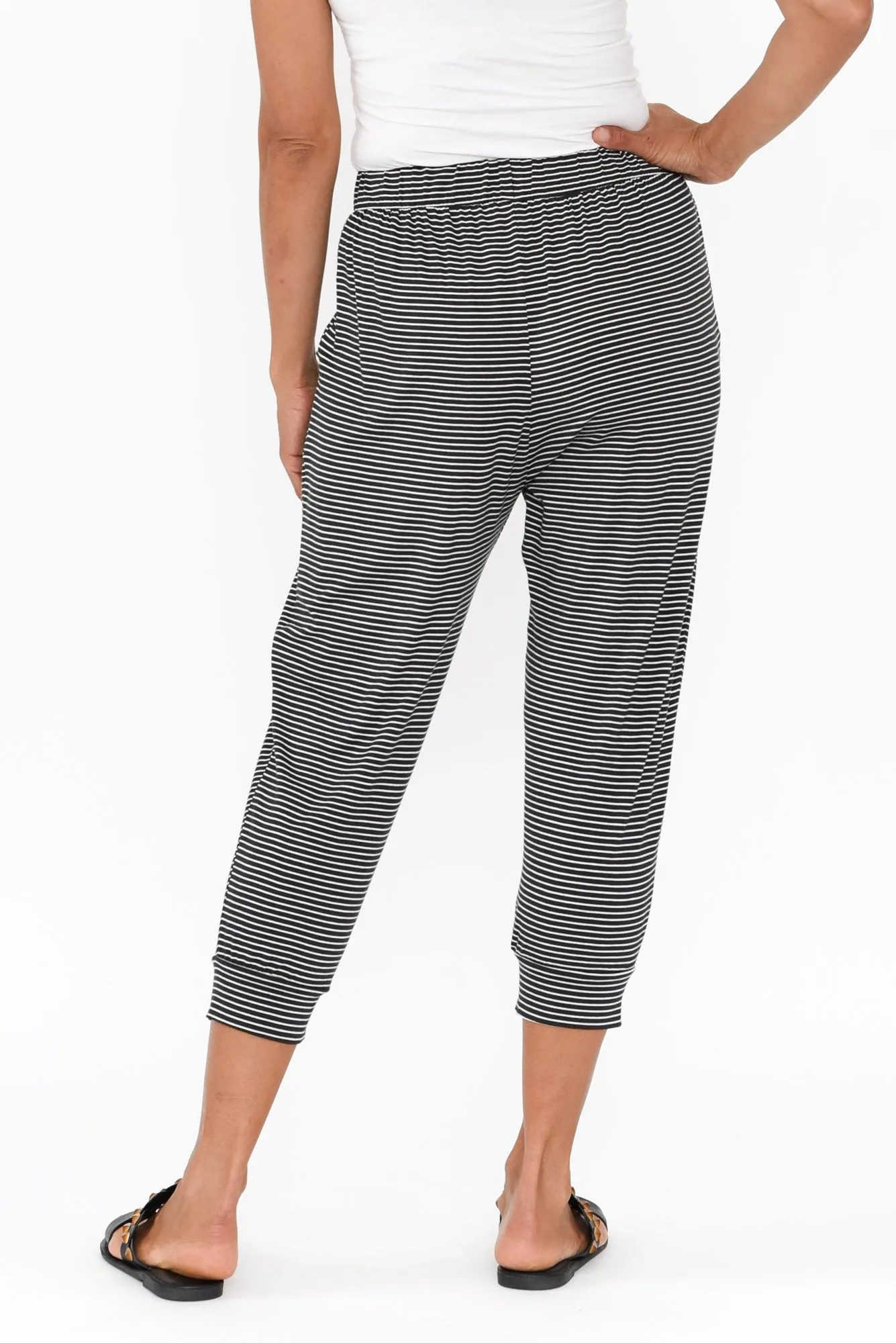 Charcoal Stripe Tokyo Slouch Pants