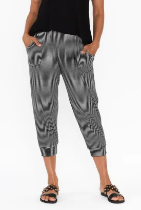 Charcoal Stripe Tokyo Slouch Pants