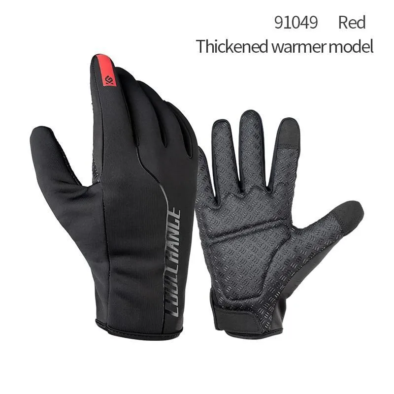 CoolChange Winter Cycling Thermal Windproof Full Finger Bike Gloves