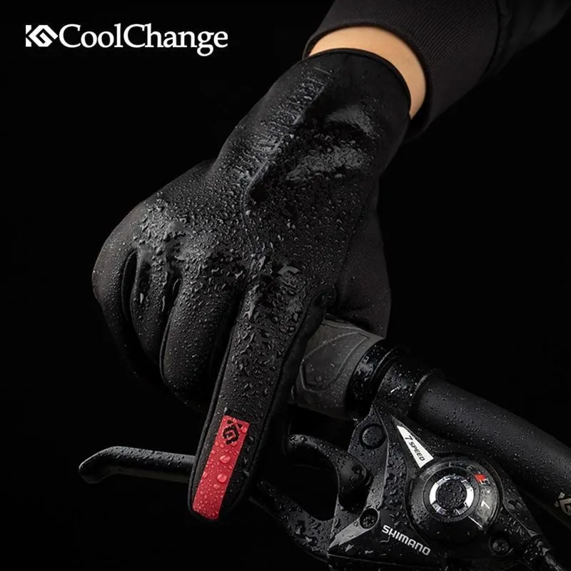 CoolChange Winter Cycling Thermal Windproof Full Finger Bike Gloves