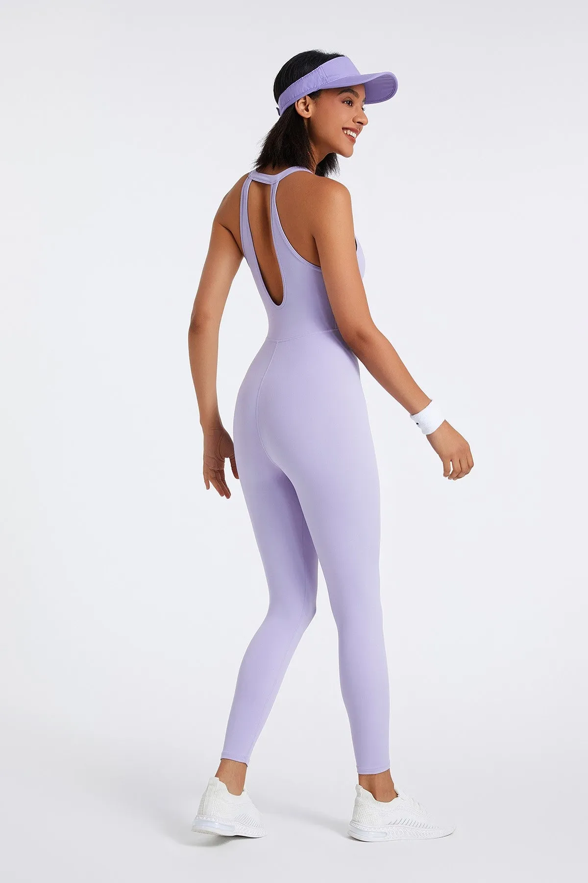 Deep V-Neck Henley Button Onesie