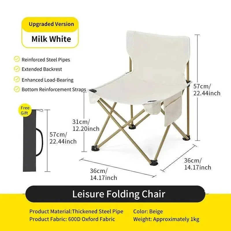Detachable Portable Folding Camping Chair Outdoor Moon Chair Collapsible Foot Stool For Hiking Picnic Fishing Chairs