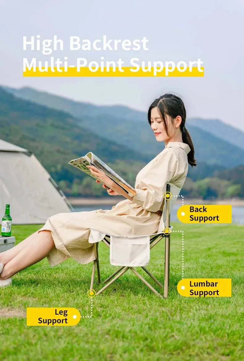 Detachable Portable Folding Camping Chair Outdoor Moon Chair Collapsible Foot Stool For Hiking Picnic Fishing Chairs