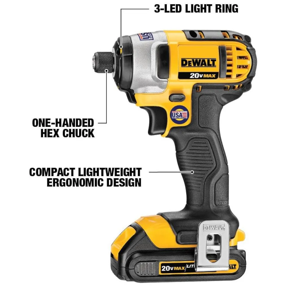 DEWALT DCK444C2 20V MAX* Cordless 4-Tool Combo Kit - Refurbished with Dewalt Warranty - DCK444C2